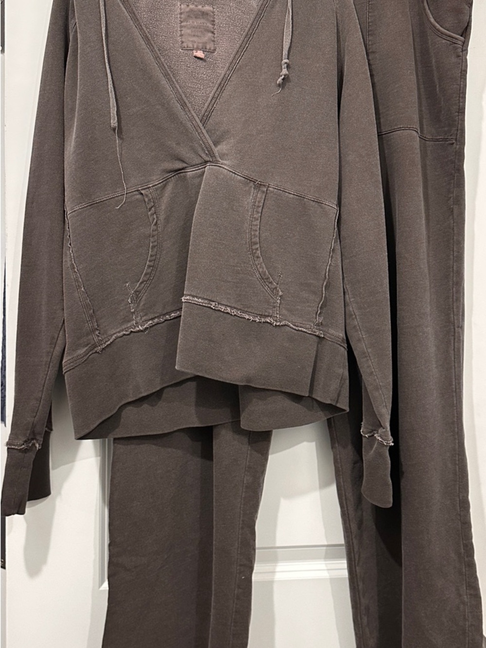 Vintage Old Navy Washed Taupe Hoodie and Pant Y2K Set
